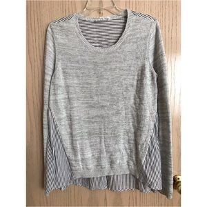 Grey striped sweater